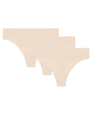 Under Armour UA Pure Stretch No Show Thong -Solid 3Pk 1 