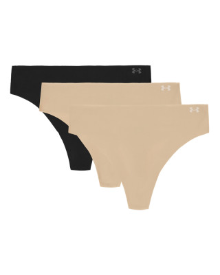 Under Armour UA Pure Stretch No Show Thong -Solid 3Pk 