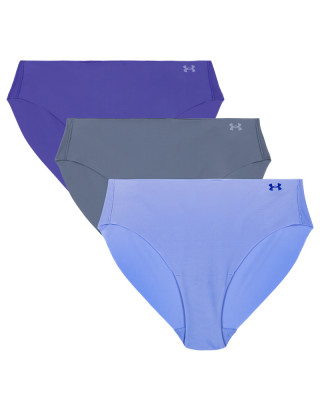 Under Armour Women's UA Pure Stretch 3-Pack No Show Bikini 