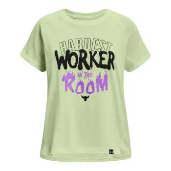 Under Armour Girls' Project Rock Hardest Worker In The Room Short Sleeve 