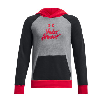 Under Armour Boys' UA Rival Fleece Script Colorblock Hoodie 