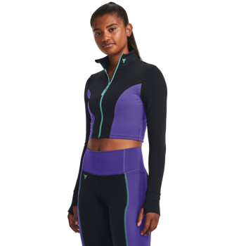 Under Armour Women's Project Rock Lets Go Crop Full-Zip 