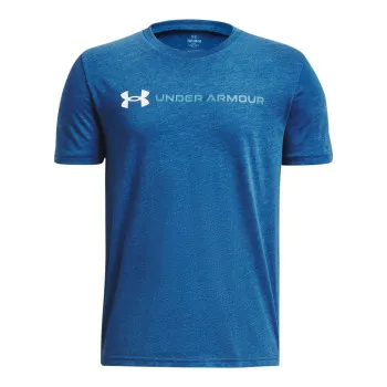 Under Armour Boys' UA Logo Wordmark Short Sleeve 
