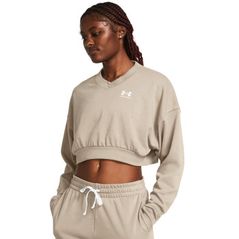 Under Armour Women's UA Rival Terry Oversized Crop Crew 