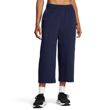 Under Armour Women's UA Unstoppable Fleece Grid Wide Leg Crop Pants 