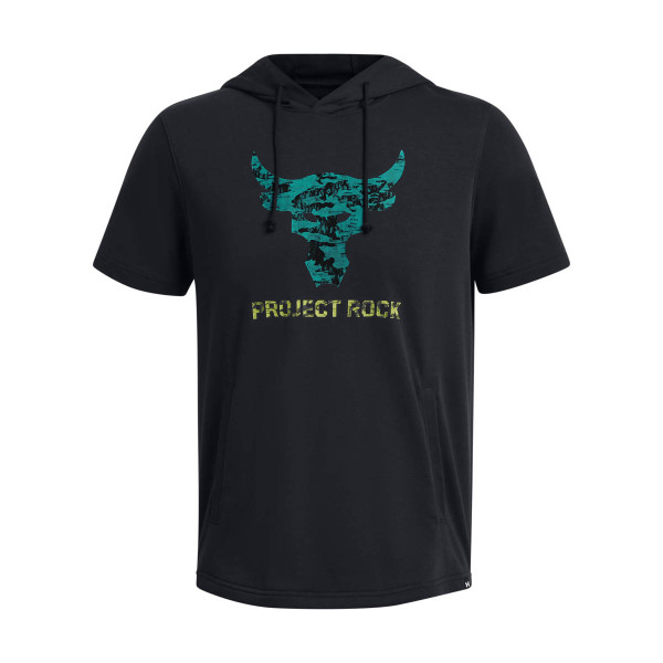 Under Armour Men's Project Rock Terry Payoff Short Sleeve Hoodie 