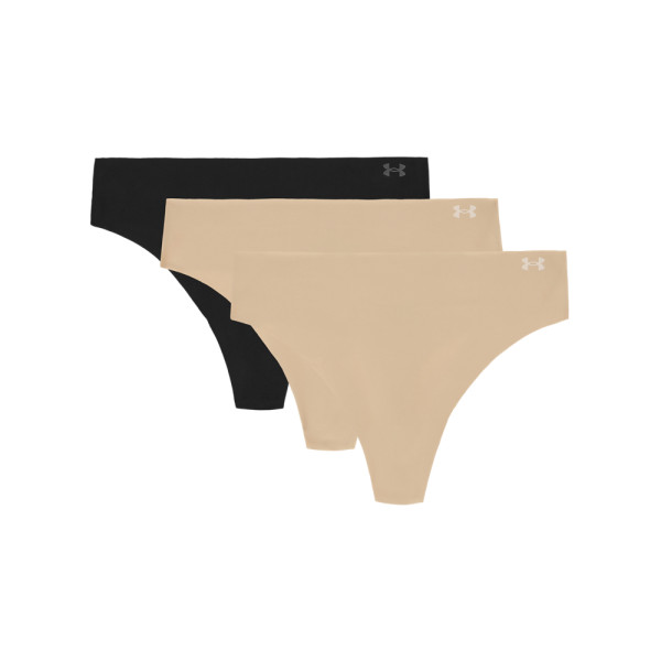 Under Armour UA Pure Stretch No Show Thong -Solid 3Pk 