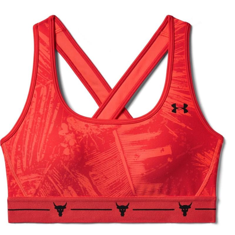 Women's Project Rock Armour Mid Crossback Printed Sports Bra 