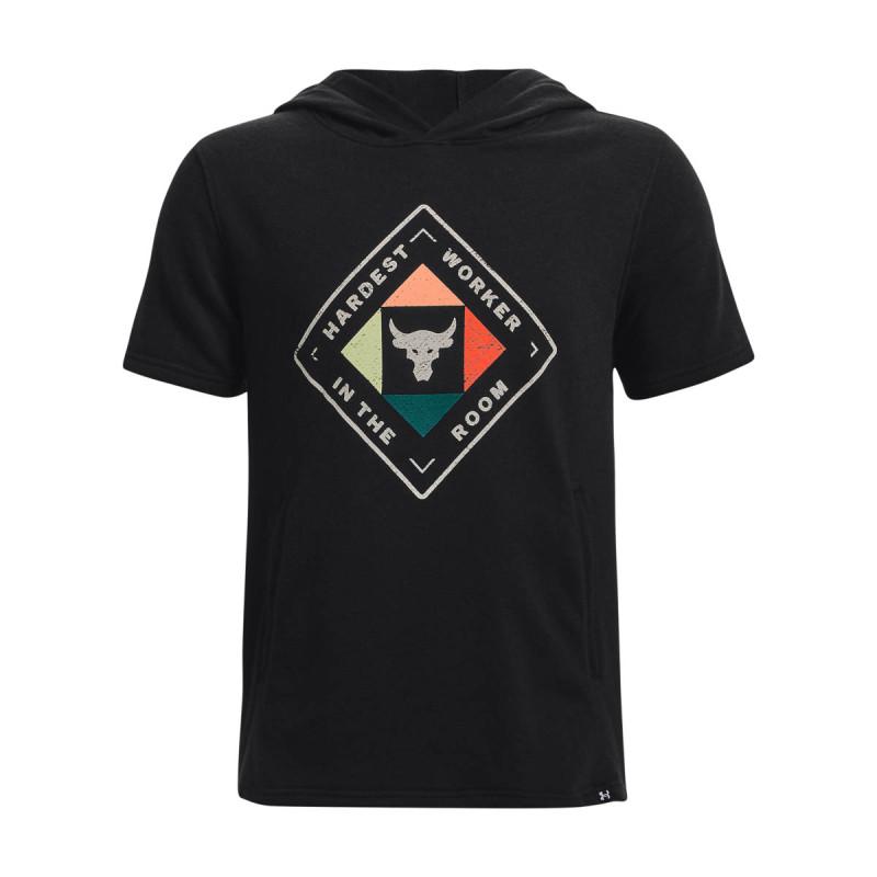 Under Armour Boys' Project Rock Hardest Worker Short Sleeve Hoodie