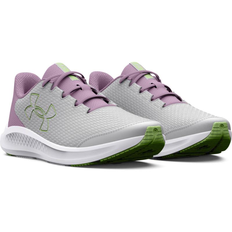 Under Armour Girls' Grade School UA Charged Pursuit 3 Big Logo Running Shoes 